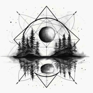 nature-and-geometry tattoo design ideas Realism portrait realism tessellation meaning resilience