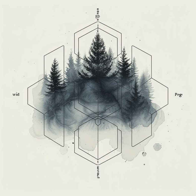 nature-and-geometry tattoo design ideas Realism color precision vintage style shows resilience