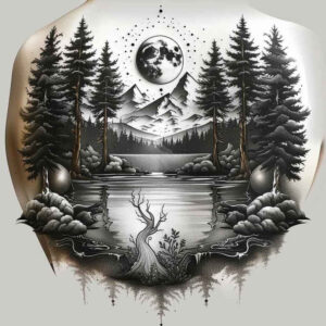 animal-tattoo – tattoo design ideas free ai generated – neotraditional-bold-color – for-shoulder – Gallery: nature-inkby-ai