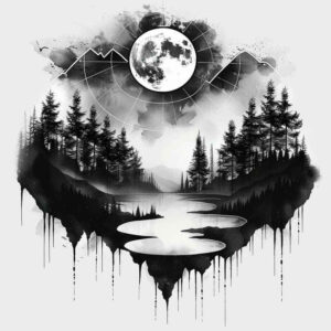 animal-tattoo – tattoo design ideas free ai generated – realism-inner-glow – for-upper-back – Gallery: nature-inkby-ai