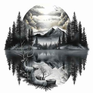 animal-tattoo – tattoo design ideas free ai generated – realism-moist-effect – for-temple – Gallery: nature-inkby-ai