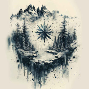 artistic-nature-tattoo-for-men – tattoo design ideas free ai generated – neotraditional-decorative-flourishes – for-shin – Gallery: nature-inkby-ai