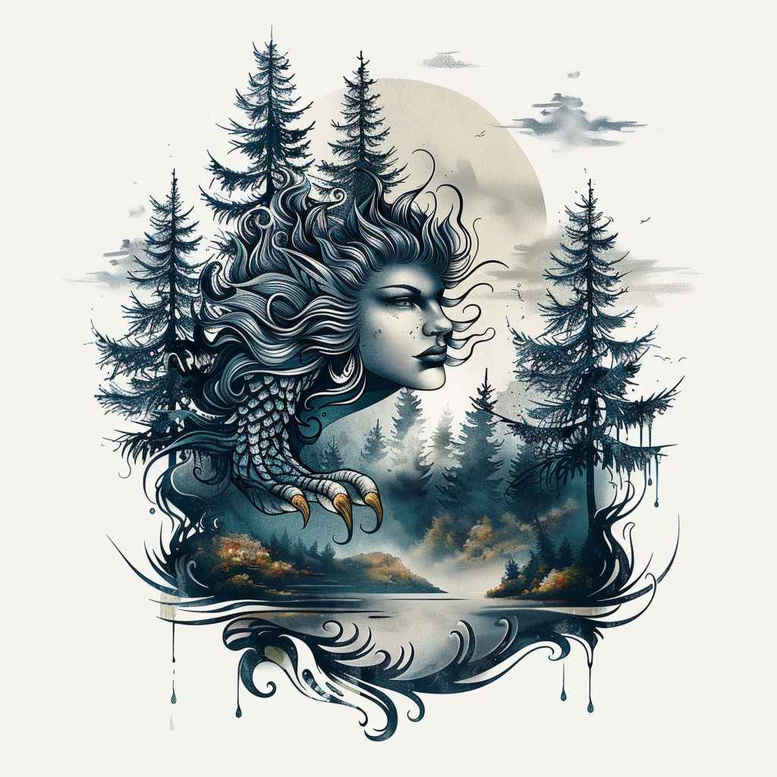 branch-tattoo – tattoo design ideas free ai generated – realism-realistic-movement – for-lower-leg – Gallery: nature-inkby-ai