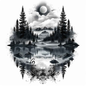 branch-tattoo – tattoo design ideas free ai generated – realism-tonal-depth – for-arm – Gallery: nature-inkby-ai