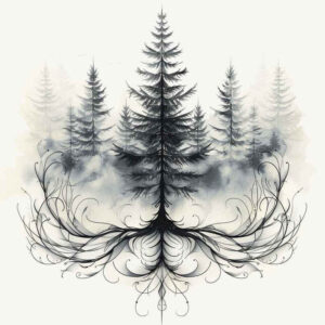 branch-tattoo – tattoo design ideas free ai generated – surrealism-enigmatic-visuals – for-neck – Gallery: nature-inkby-ai