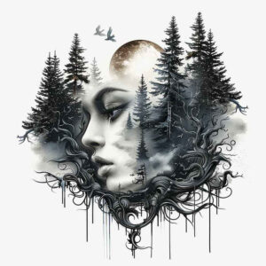 deciduous-tree-tattoo – tattoo design ideas free ai generated – realism-skin-realism – for-back-of-neck – Gallery: nature-inkby-ai