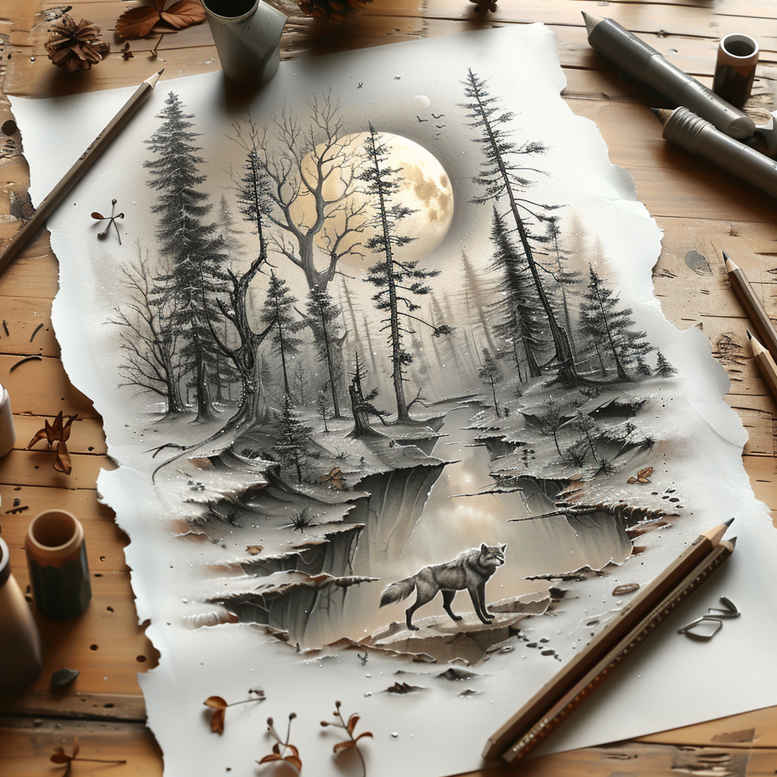 delicate-nature-tattoo – tattoo design ideas free ai generated – neotraditional-layered-fill – for-full-back – Gallery: nature-inkby-ai
