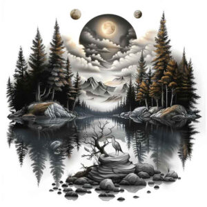 detailed-nature-tattoo – tattoo design ideas free ai generated – neotraditional-clean-contrast – for-collarbone – Gallery: nature-inkby-ai