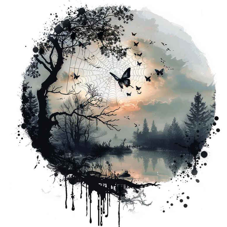 detailed-nature-tattoo – tattoo design ideas free ai generated – realism-cgi-realism – for-temple – Gallery: nature-inkby-ai