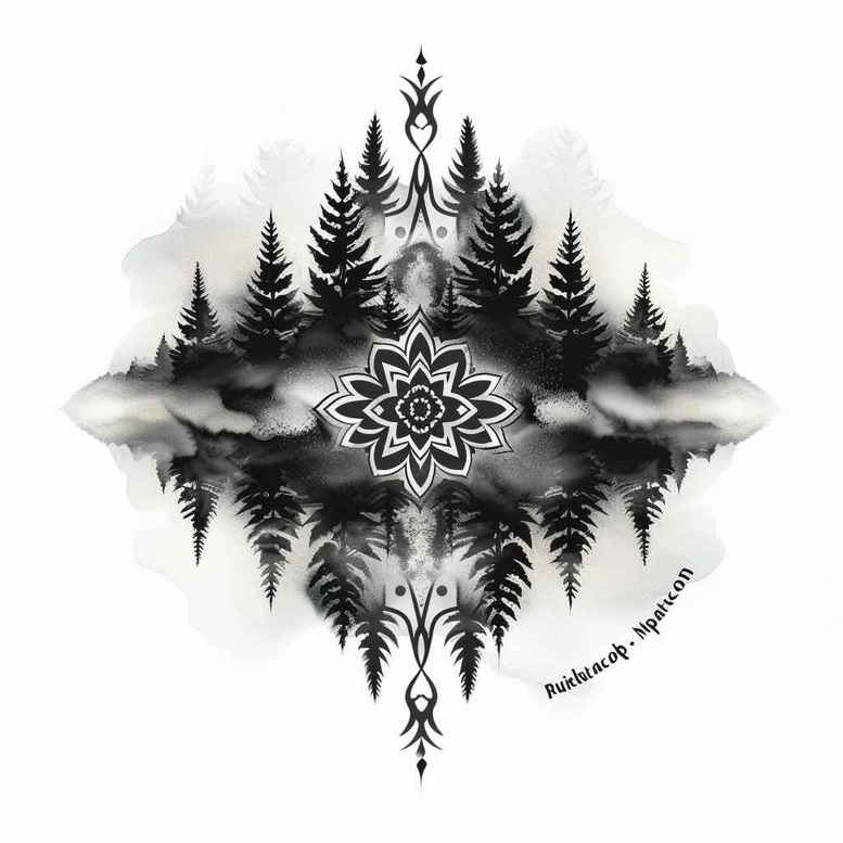 detailed-nature-tattoo – tattoo design ideas free ai generated – realism-subtle-gradients – for-upper-arm – Gallery: nature-inkby-ai