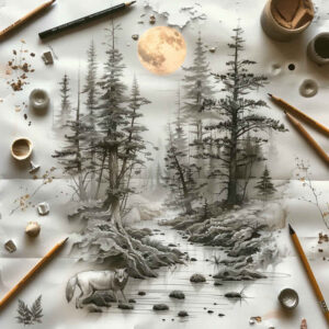 field-tattoo – tattoo design ideas free ai generated – realism-realistic-structure – for-lower-leg – Gallery: nature-inkby-ai