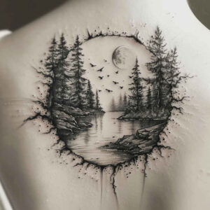 field-tattoo – tattoo design ideas free ai generated – surrealism-phantom – for-hand – Gallery: nature-inkby-ai