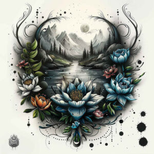 fire-tattoo – tattoo design ideas free ai generated – neotraditional-classic-motifs – for-scapula – Gallery: nature-inkby-ai