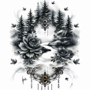 flora-tattoo – tattoo design ideas free ai generated – realism-natural-tones – for-side – Gallery: nature-inkby-ai
