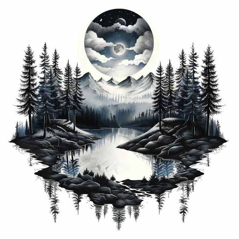 flora-tattoo – tattoo design ideas free ai generated – surrealism-dreamlike – for-side – Gallery: nature-inkby-ai