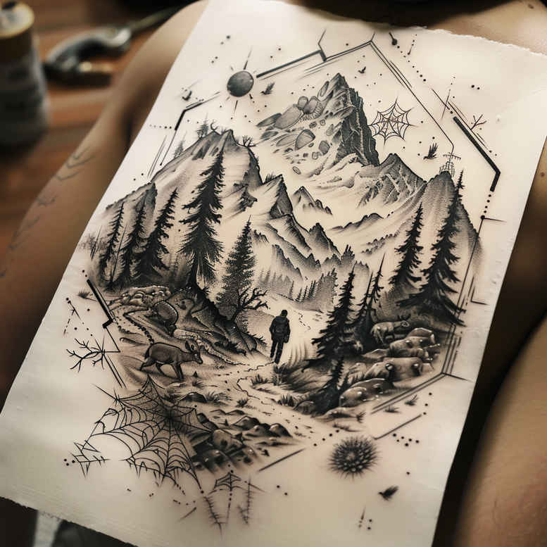 flying-insect-tattoo – tattoo design ideas free ai generated – neotraditional-clean-fill – for-knee – Gallery: nature-inkby-ai