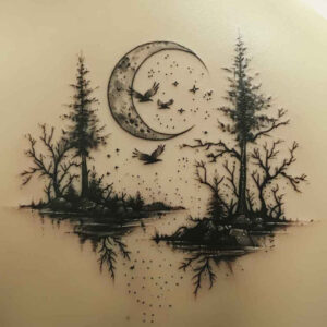 flying-insect-tattoo – tattoo design ideas free ai generated – realism-surface-complexity – for-upper-back – Gallery: nature-inkby-ai