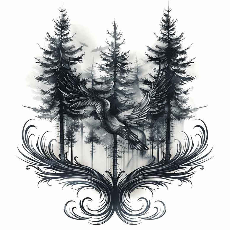 flying-insect-tattoo – tattoo design ideas free ai generated – surrealism-fluid-forms – for-behind-ear – Gallery: nature-inkby-ai