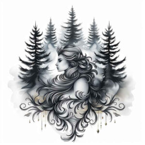for-women – tattoo design ideas free ai generated – neotraditional-deep-blacks – for-shoulder – Gallery: nature-inkby-ai