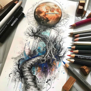 for-women – tattoo design ideas free ai generated – neotraditional-ornamental – for-neck – Gallery: nature-inkby-ai