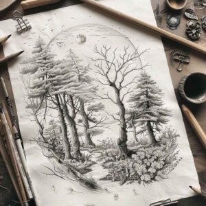 for-women – tattoo design ideas free ai generated – realism-depth-shading – for-shin – Gallery: nature-inkby-ai