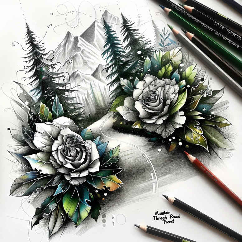 for-women – tattoo design ideas free ai generated – realism-photo-accuracy – for-neck – Gallery: nature-inkby-ai