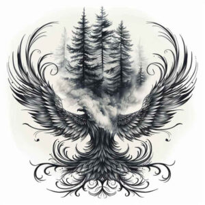 forest-tattoo – tattoo design ideas free ai generated – realism-skin-texture – for-biceps – Gallery: nature-inkby-ai