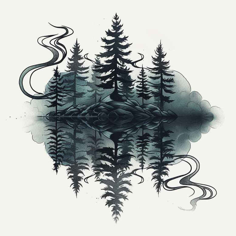 leaf-tattoo – tattoo design ideas free ai generated – neotraditional-detailed-linework – for-outer-arm – Gallery: nature-inkby-ai
