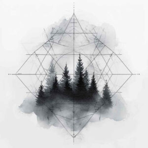 meadow-tattoo – tattoo design ideas free ai generated – surrealism-symbolism – for-lower-thigh – Gallery: nature-inkby-ai