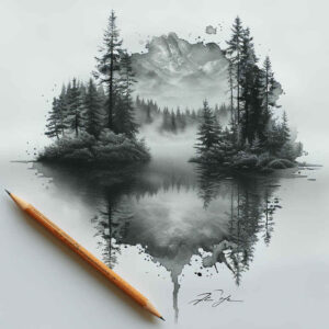 mist-tattoo – tattoo design ideas free ai generated – realism-shadow-realism – for-sternum – Gallery: nature-inkby-ai