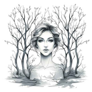 moon-tattoo – tattoo design ideas free ai generated – neotraditional-subtle-tone – for-arm – Gallery: nature-inkby-ai