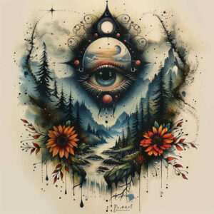 moon-tattoo – tattoo design ideas free ai generated – realism-visual-truth – for-upper-chest – Gallery: nature-inkby-ai