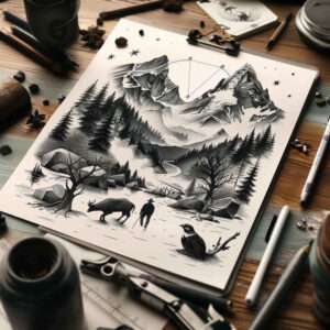 moon-tattoo – tattoo design ideas free ai generated – surrealism-floating-elements – for-triceps – Gallery: nature-inkby-ai