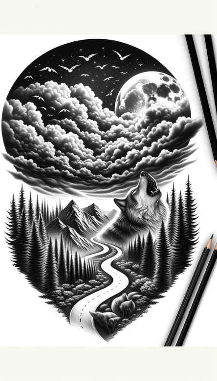 mystical-nature-tattoo – tattoo design ideas free ai generated – realism-realistic-color – for-ankle – Gallery: nature-inkby-ai