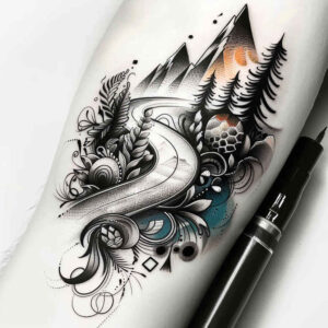 mystical-nature-tattoo – tattoo design ideas free ai generated – surrealism-esoteric – for-wrist-side – Gallery: nature-inkby-ai