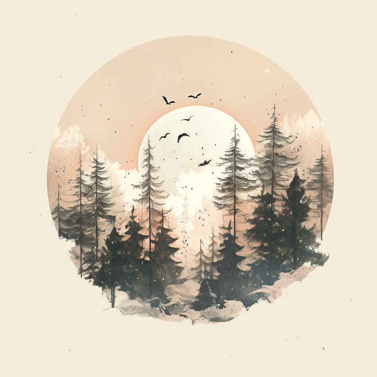 natural-landscape-tattoo – tattoo design ideas free ai generated – surrealism-blurred-boundaries – for-lower-arm – Gallery: nature-inkby-ai