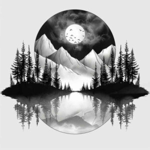 natural-scenery-tattoo – tattoo design ideas free ai generated – realism-natural-contrast – for-toe – Gallery: nature-inkby-ai