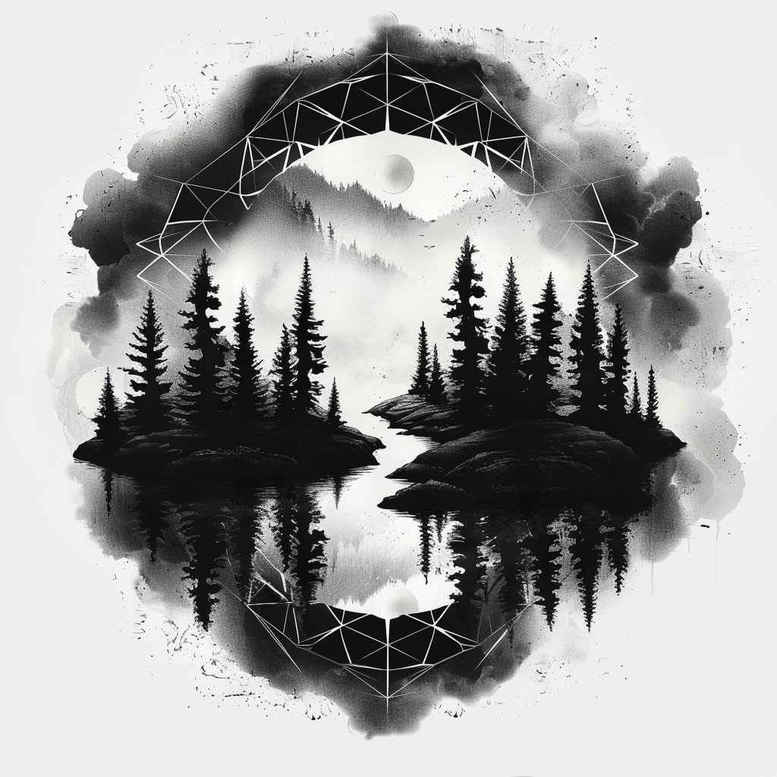 nature-light-tattoo – tattoo design ideas free ai generated – neotraditional-modern-classic – for-upper-thigh – Gallery: nature-inkby-ai