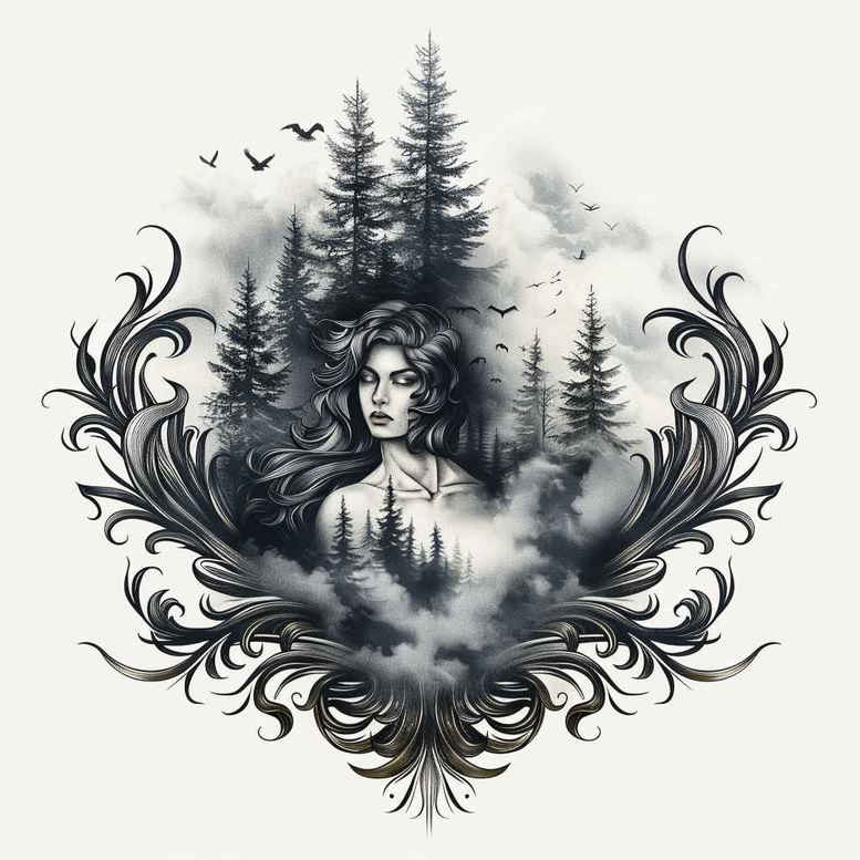 nature-light-tattoo – tattoo design ideas free ai generated – neotraditional-refined-lines – for-hand – Gallery: nature-inkby-ai