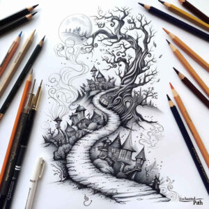 nature-motion-tattoo – tattoo design ideas free ai generated – neotraditional-enhanced-shading – for-back-of-neck – Gallery: nature-inkby-ai