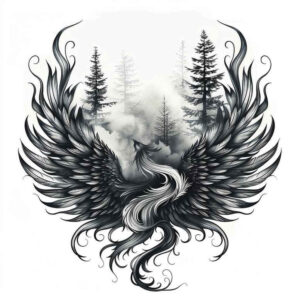 nature-motion-tattoo – tattoo design ideas free ai generated – neotraditional-layered-fill – for-shoulder – Gallery: nature-inkby-ai