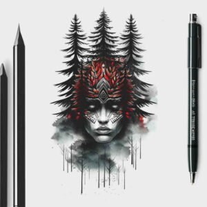 peaceful-nature-tattoo – tattoo design ideas free ai generated – realism-realistic-texture – for-inner-arm – Gallery: nature-inkby-ai