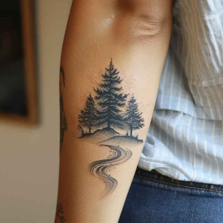 rock-tattoo – tattoo design ideas free ai generated – neotraditional-classic-composition – for-ankle – Gallery: nature-inkby-ai