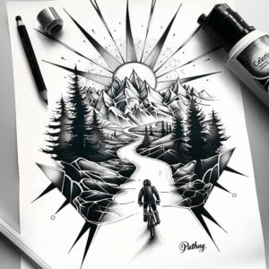 rock-tattoo – tattoo design ideas free ai generated – realism-soft-highlights – for-full-back – Gallery: nature-inkby-ai