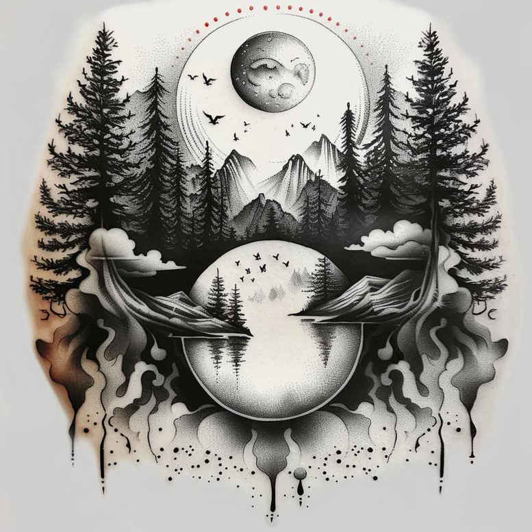 root-tattoo – tattoo design ideas free ai generated – realism-high-definition – for-shoulder – Gallery: nature-inkby-ai