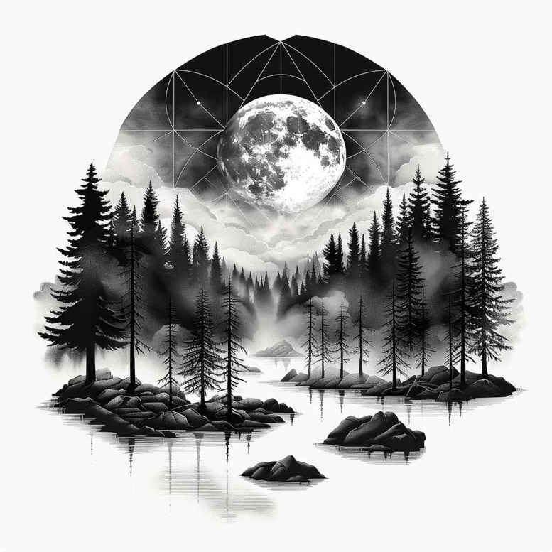 sea-tattoo – tattoo design ideas free ai generated – neotraditional-color-blending – for-full-back – Gallery: nature-inkby-ai