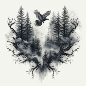 shaded-nature-tattoo – tattoo design ideas free ai generated – neotraditional-vivid-color – for-triceps – Gallery: nature-inkby-ai