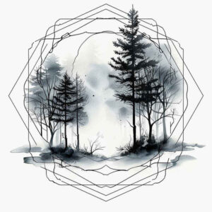 star-tattoo – tattoo design ideas free ai generated – surrealism-distorted-perspective – for-lower-leg – Gallery: nature-inkby-ai