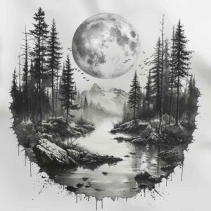 stone-tattoo – tattoo design ideas free ai generated – neotraditional-dynamic-composition – for-foot – Gallery: nature-inkby-ai