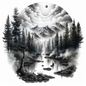 stone-tattoo – tattoo design ideas free ai generated – realism-ink-precision – for-hip – Gallery: nature-inkby-ai